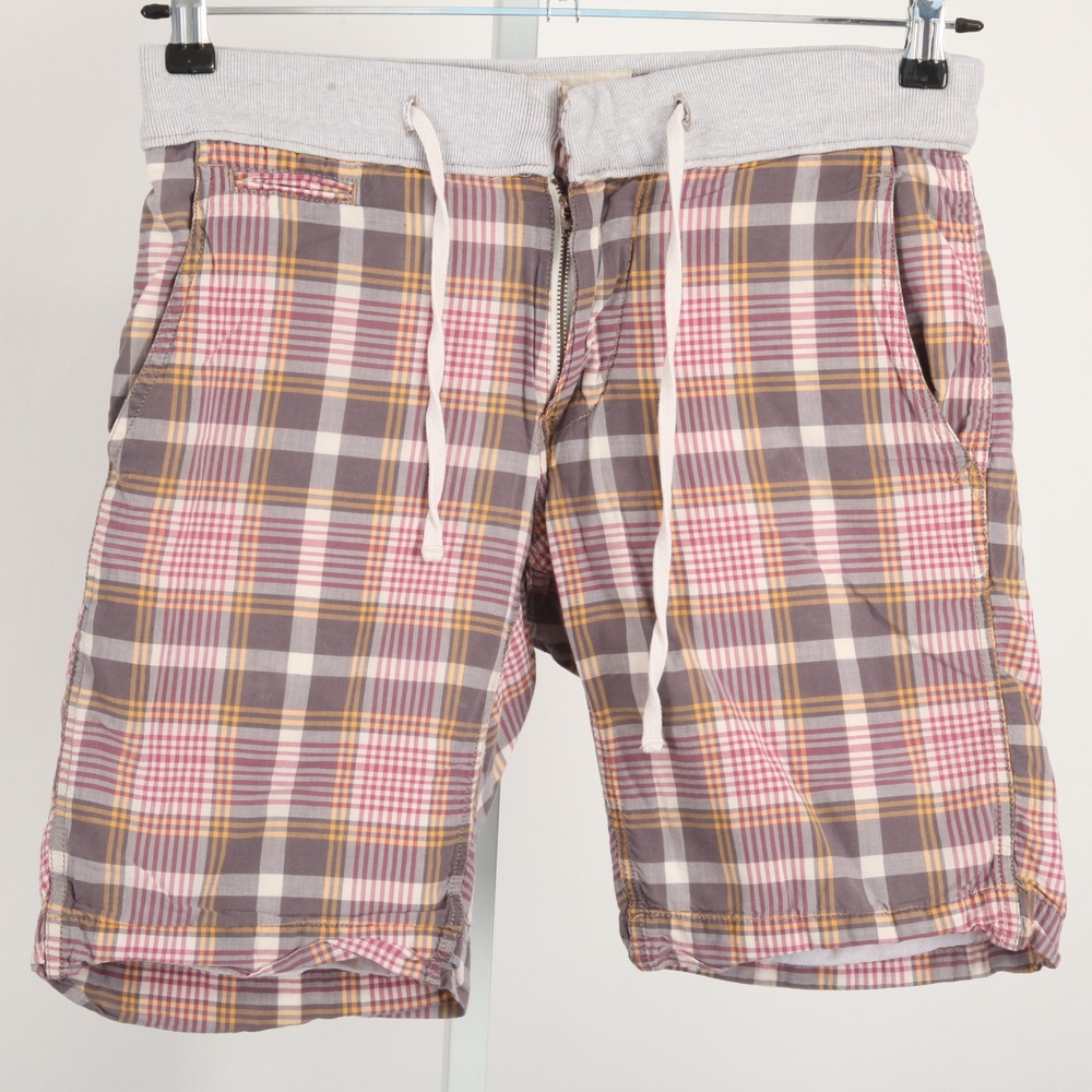 Denim & Supply Ralph Lauren Men's Plaid Drawstring Shorts Size S/P Cotton